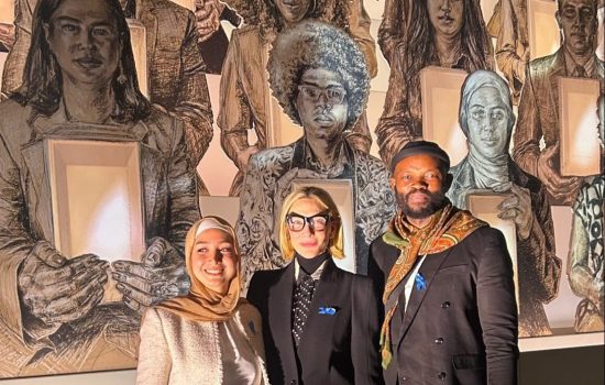 Cate Blanchett supports ‘Congregation’, an installation by ES Devlin